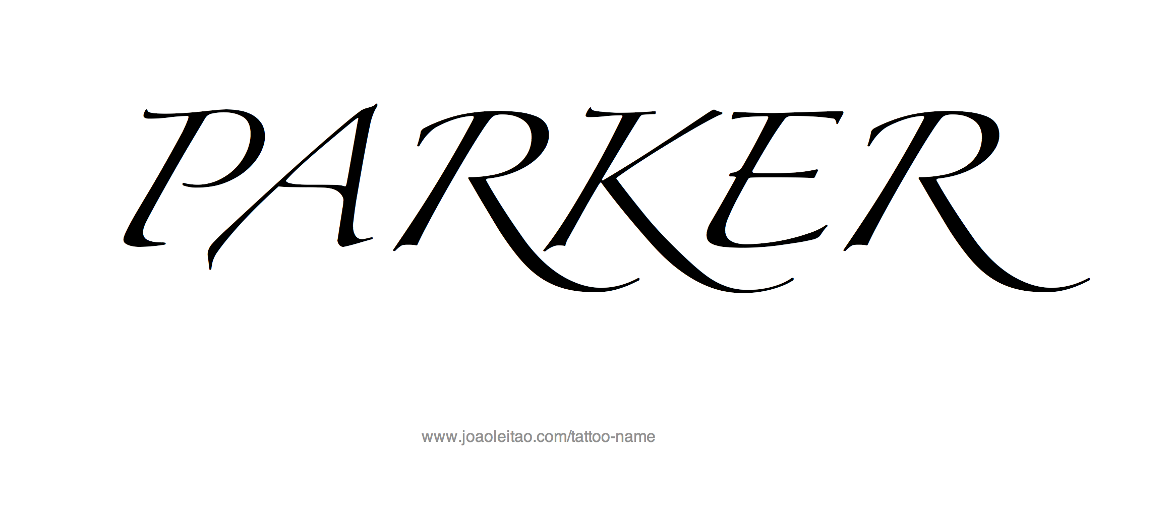Parker Name Tattoo Designs